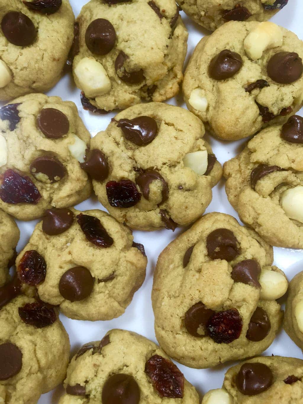 Chocolate Chip Macadamia Cookies with Cranberries