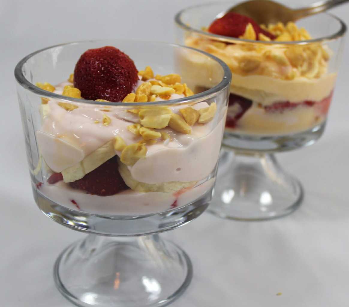 Breakfast Parfait of layered yogurt and fruit