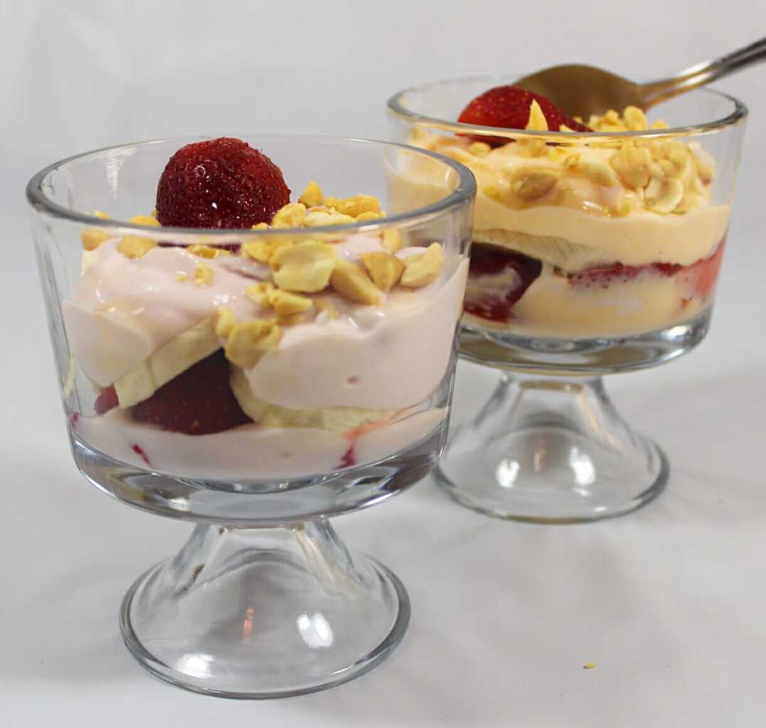 Breakfast Parfait of layered yogurt and fruit