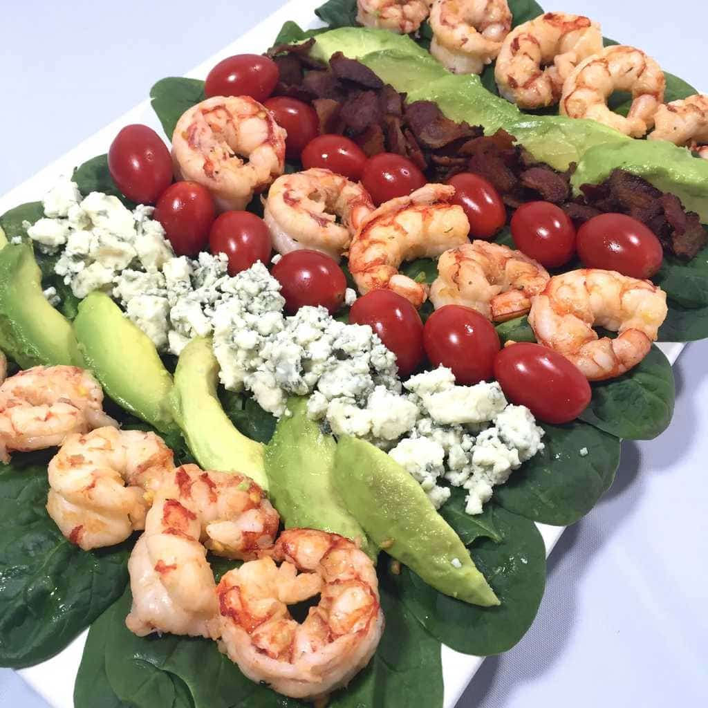 Shrimp and Spinach Cobb Salad