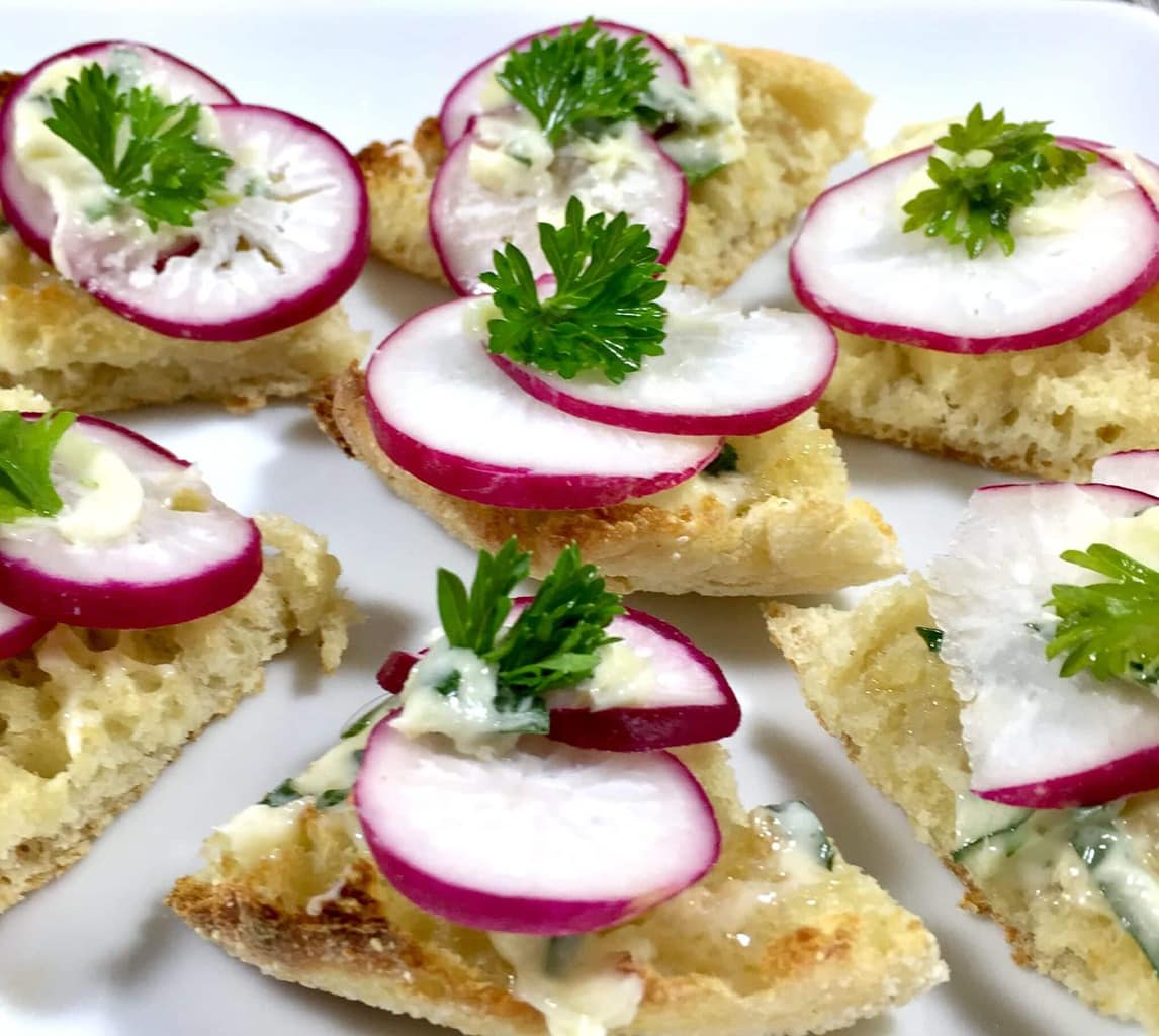 Radish Bruschetta