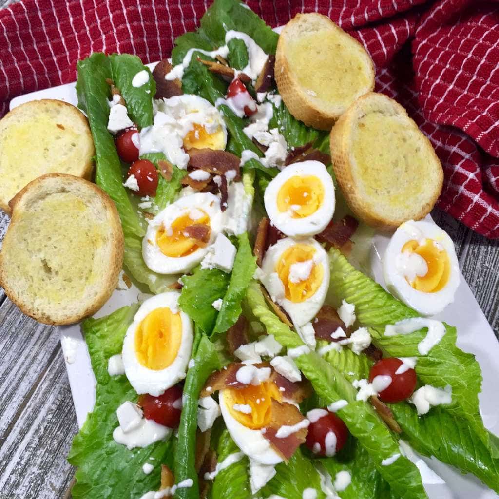 Deconstructed Caesar Salad that's low in calories