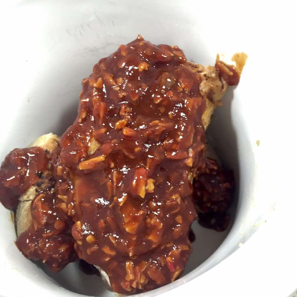 Pork and Sriracha Sauce in a Slow Cooker