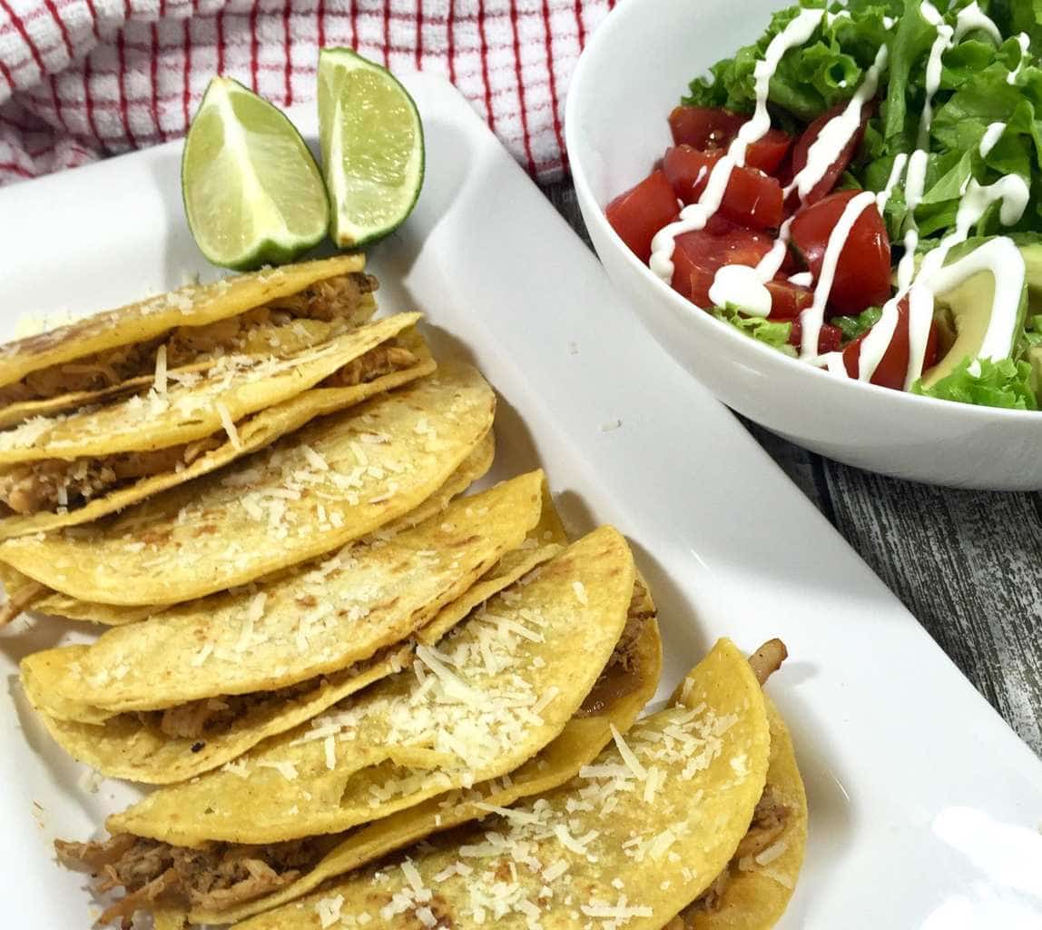 Chicken Tacos with Avocado Salad