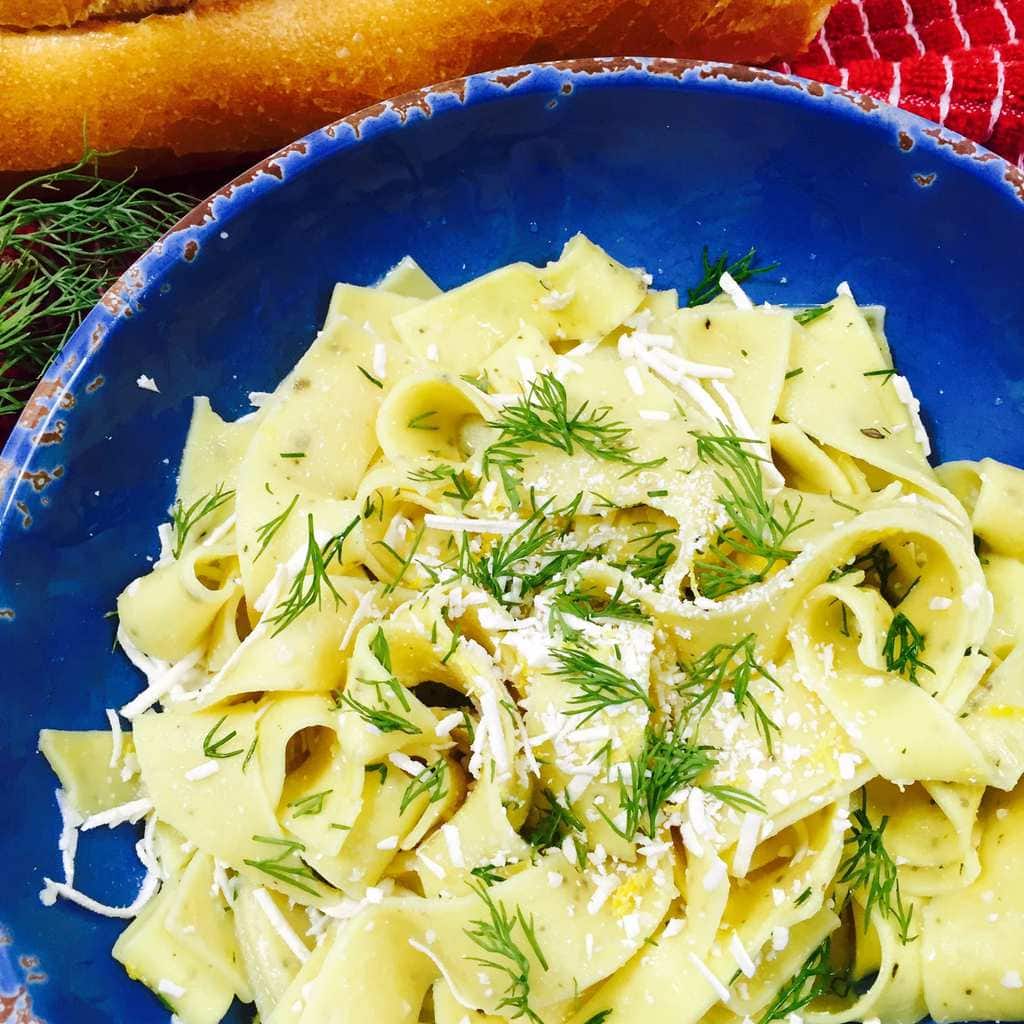 Pappardelle with Lemon Dill Sauce