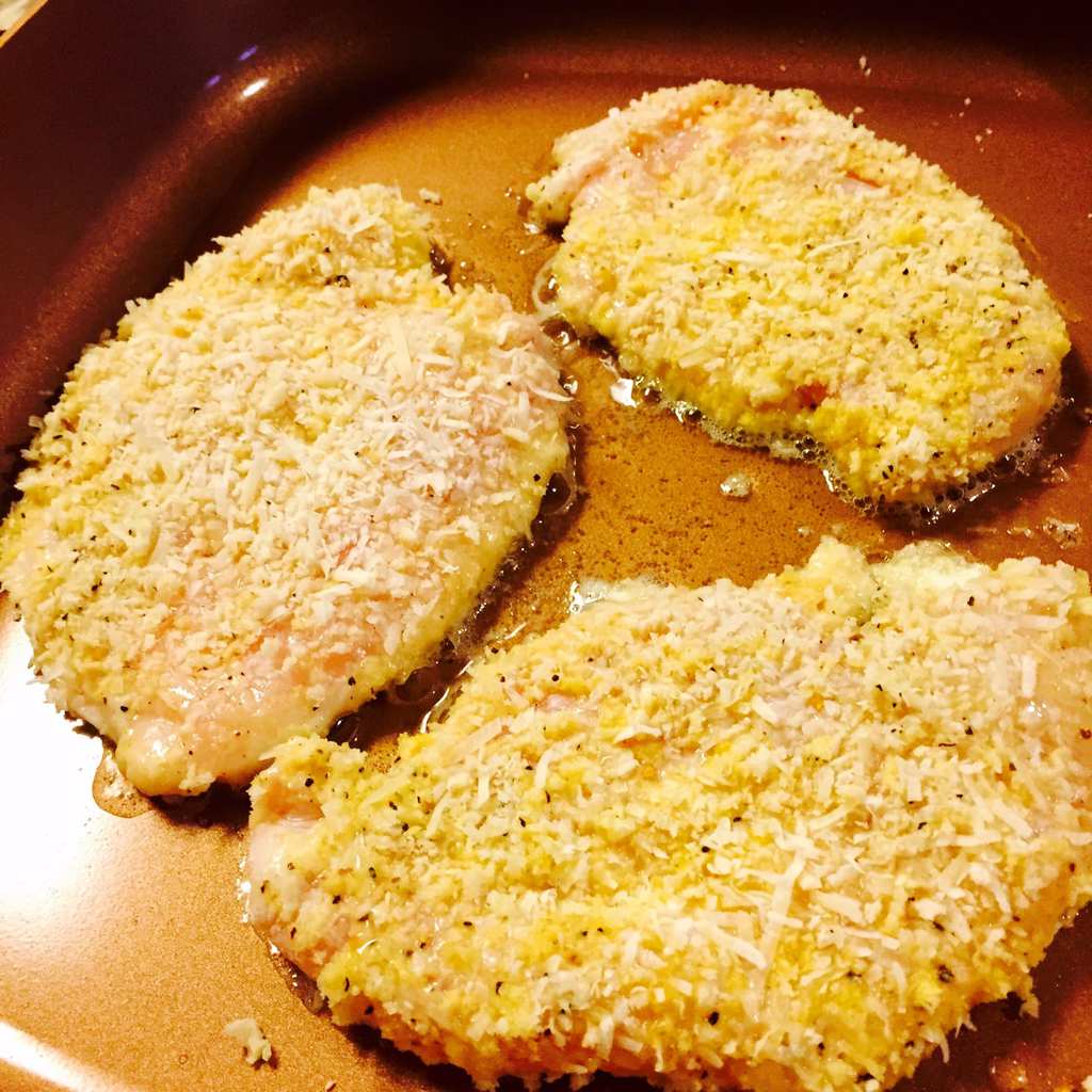 Parmesan Chicken cooking