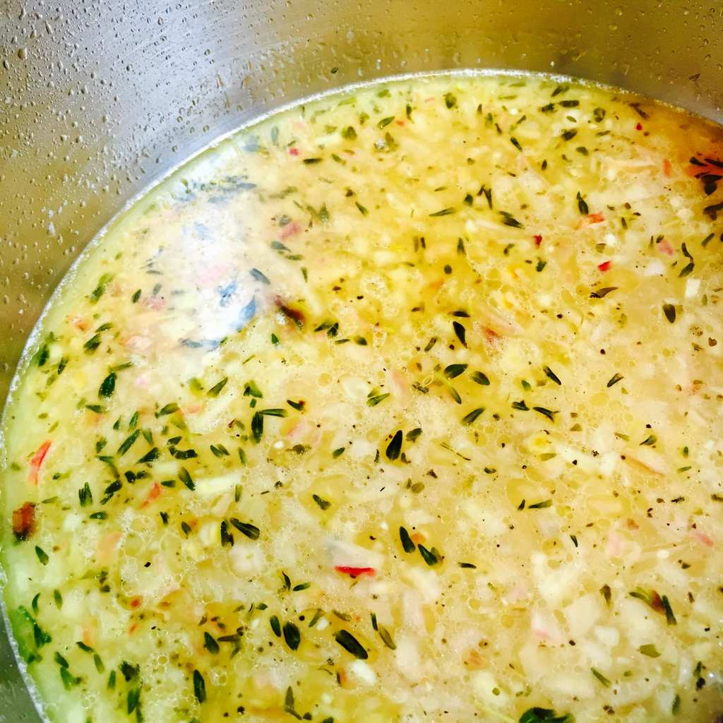 Lemon butter sauce cooking