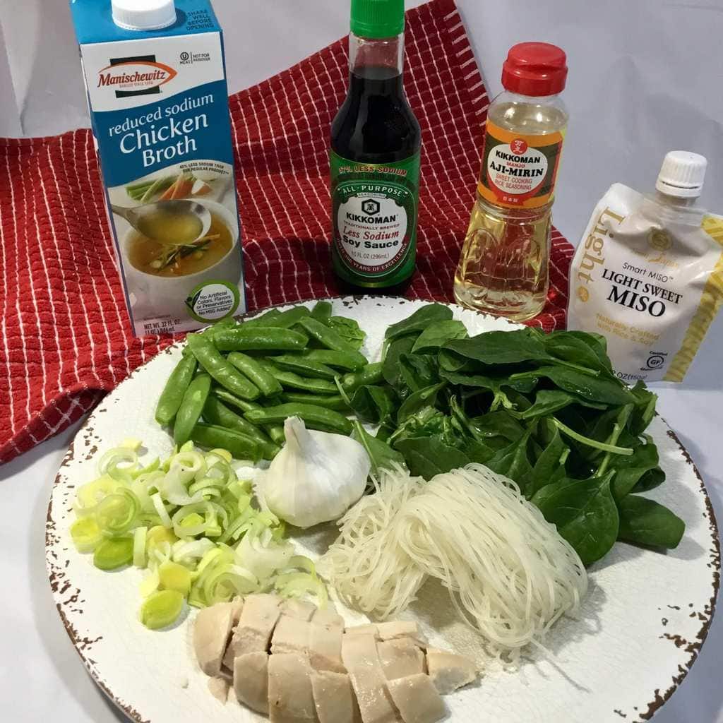 Ingredients for Chicken Miso soup