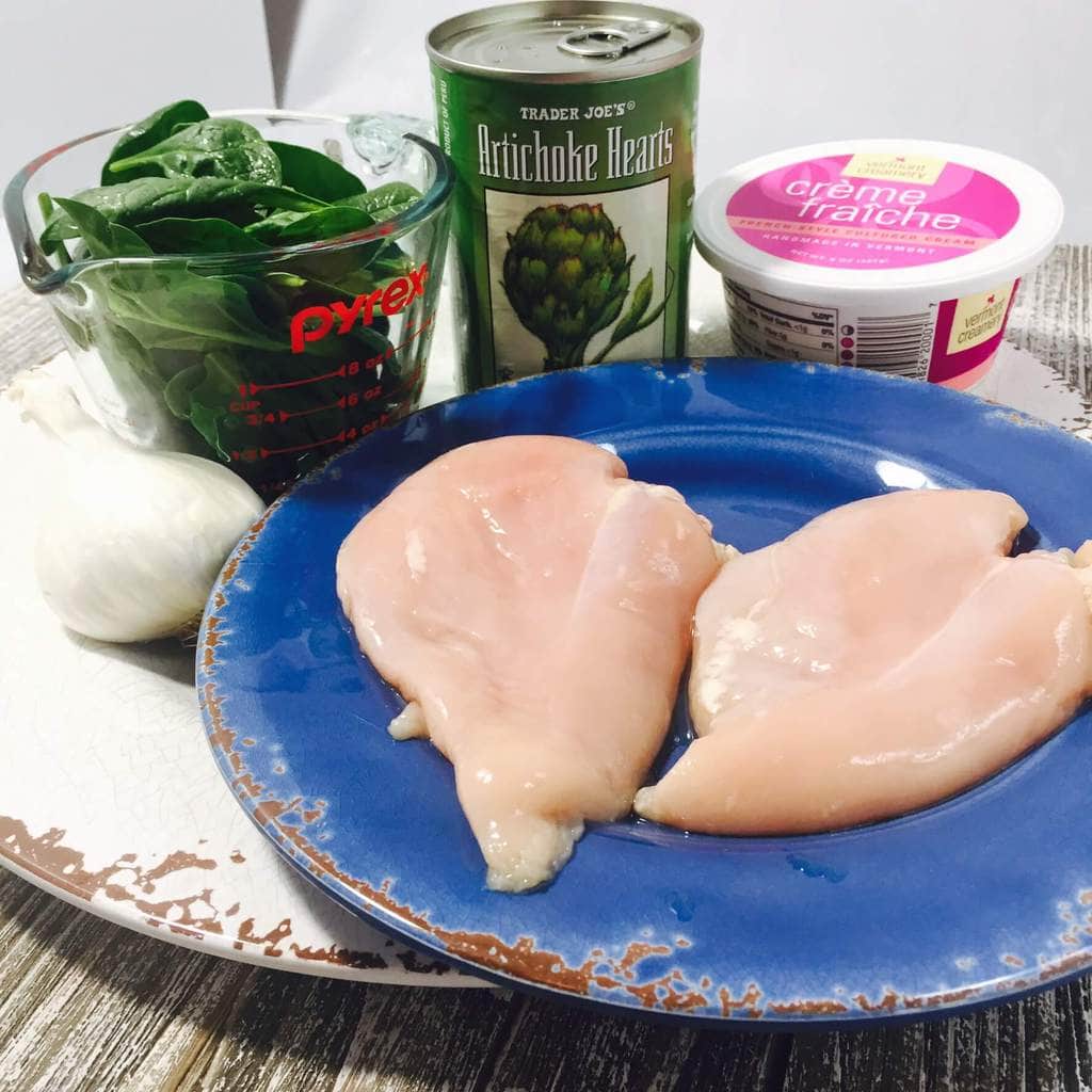 Ingredients for stuffed chicken breasts