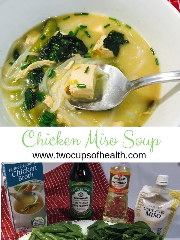 Chicken Miso Soup plus individual ingredients